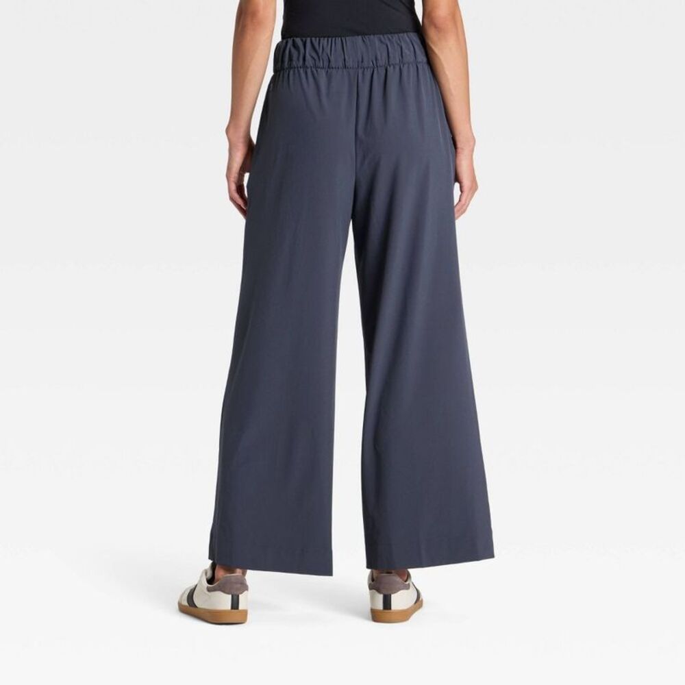 All In Motion - Women's Active Light High-Rise Wide Leg Pants - Al Navy Blue - Picture 2 of 4